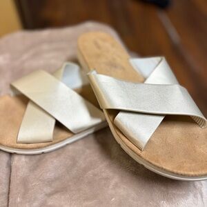 IZOD Metallic Women's Slide Sandals Size 9